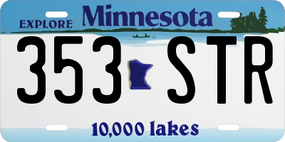 MN license plate 353STR