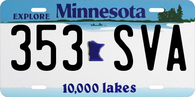 MN license plate 353SVA