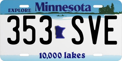 MN license plate 353SVE