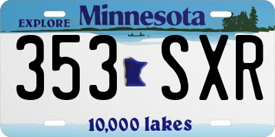 MN license plate 353SXR