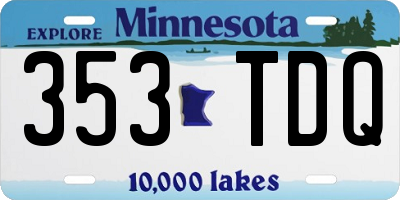 MN license plate 353TDQ