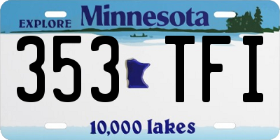 MN license plate 353TFI