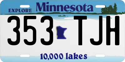 MN license plate 353TJH