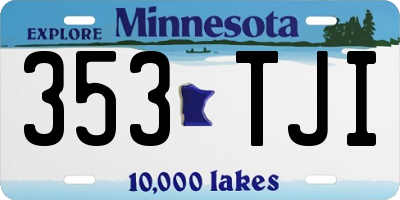MN license plate 353TJI