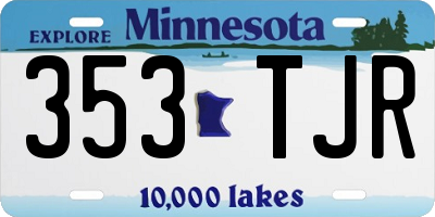 MN license plate 353TJR