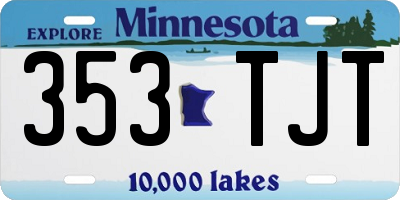MN license plate 353TJT