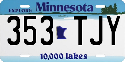 MN license plate 353TJY