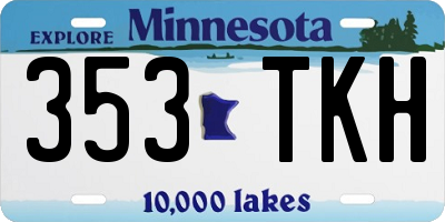 MN license plate 353TKH