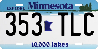 MN license plate 353TLC