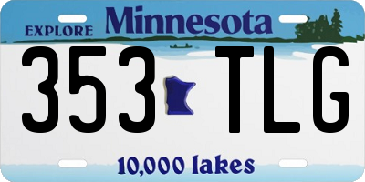 MN license plate 353TLG
