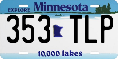 MN license plate 353TLP