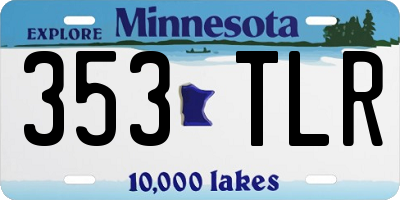 MN license plate 353TLR