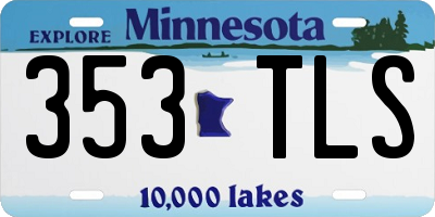MN license plate 353TLS