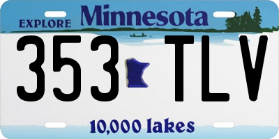 MN license plate 353TLV