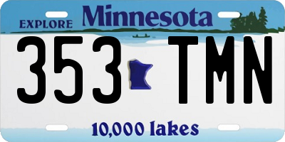 MN license plate 353TMN
