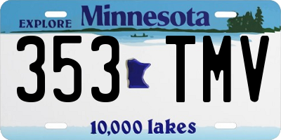 MN license plate 353TMV