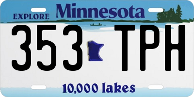 MN license plate 353TPH