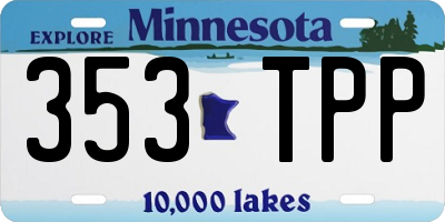 MN license plate 353TPP
