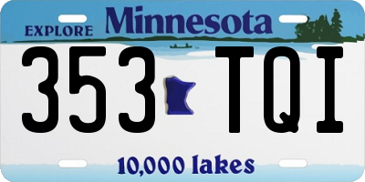 MN license plate 353TQI