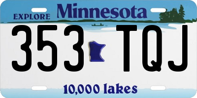 MN license plate 353TQJ