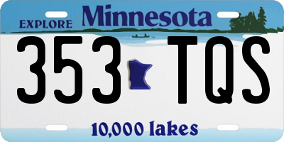 MN license plate 353TQS