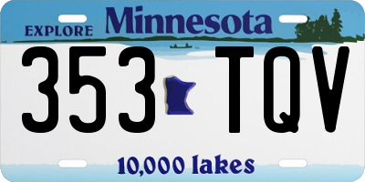 MN license plate 353TQV