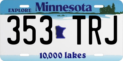 MN license plate 353TRJ