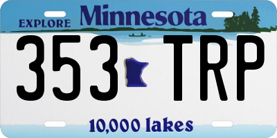 MN license plate 353TRP