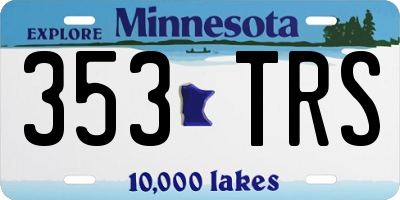 MN license plate 353TRS