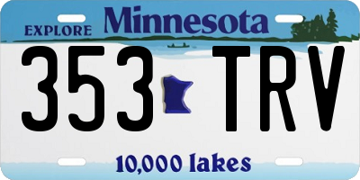 MN license plate 353TRV