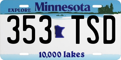 MN license plate 353TSD