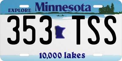 MN license plate 353TSS