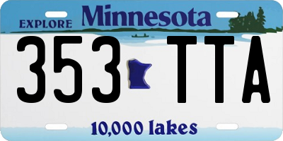 MN license plate 353TTA