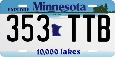 MN license plate 353TTB