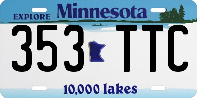 MN license plate 353TTC