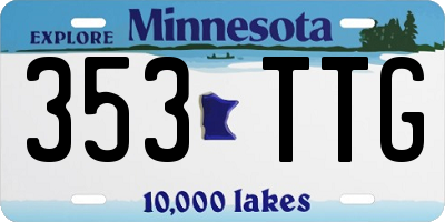 MN license plate 353TTG