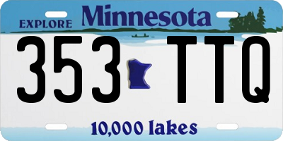 MN license plate 353TTQ