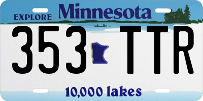 MN license plate 353TTR