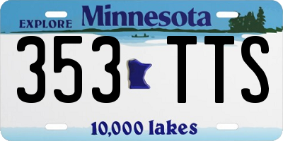 MN license plate 353TTS