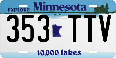 MN license plate 353TTV
