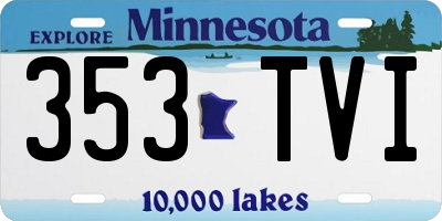 MN license plate 353TVI