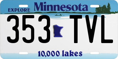 MN license plate 353TVL