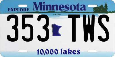 MN license plate 353TWS