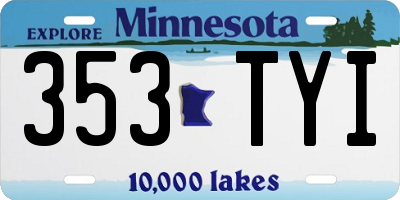 MN license plate 353TYI