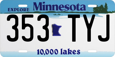 MN license plate 353TYJ