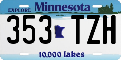 MN license plate 353TZH