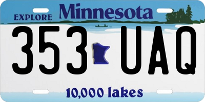 MN license plate 353UAQ
