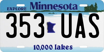 MN license plate 353UAS
