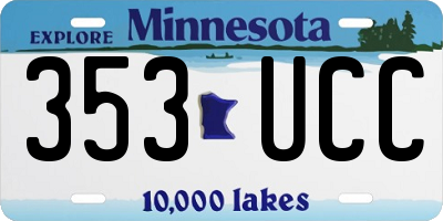 MN license plate 353UCC