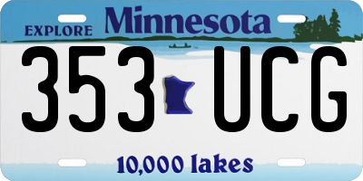 MN license plate 353UCG